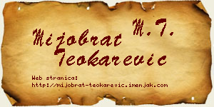 Mijobrat Teokarević vizit kartica